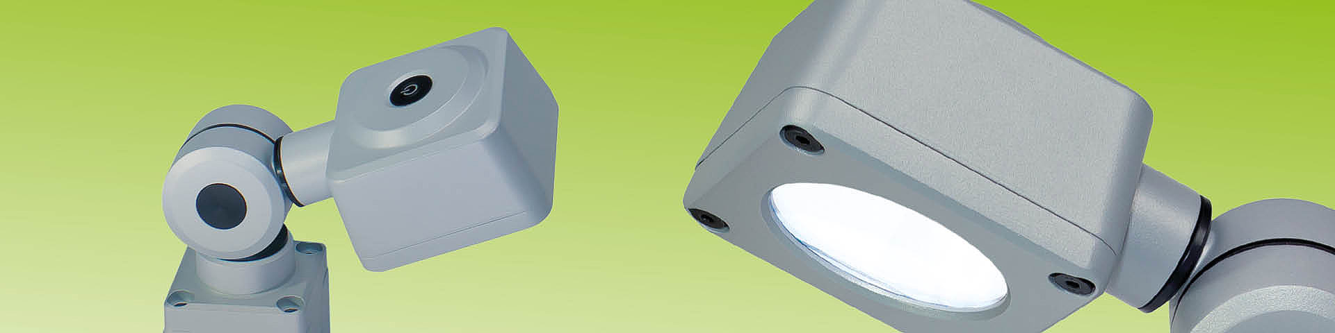 Illustrazione della luce di macchina a LED | luce di compito a LED | testa girevole CENALIZZATA - LED2WORK