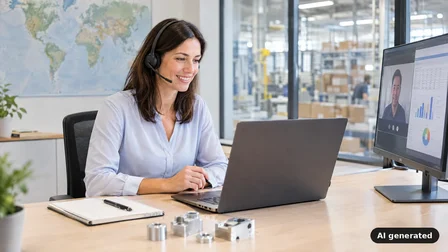 Internationaler operativer Einkäufer (m/w/d) bei LED2WORK in Pforzheim – KI-generiertes Bild