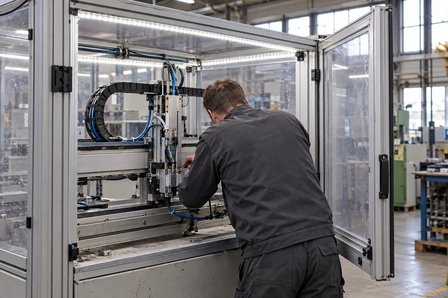 Cella robotizzata: Luce di manutenzione all’interno