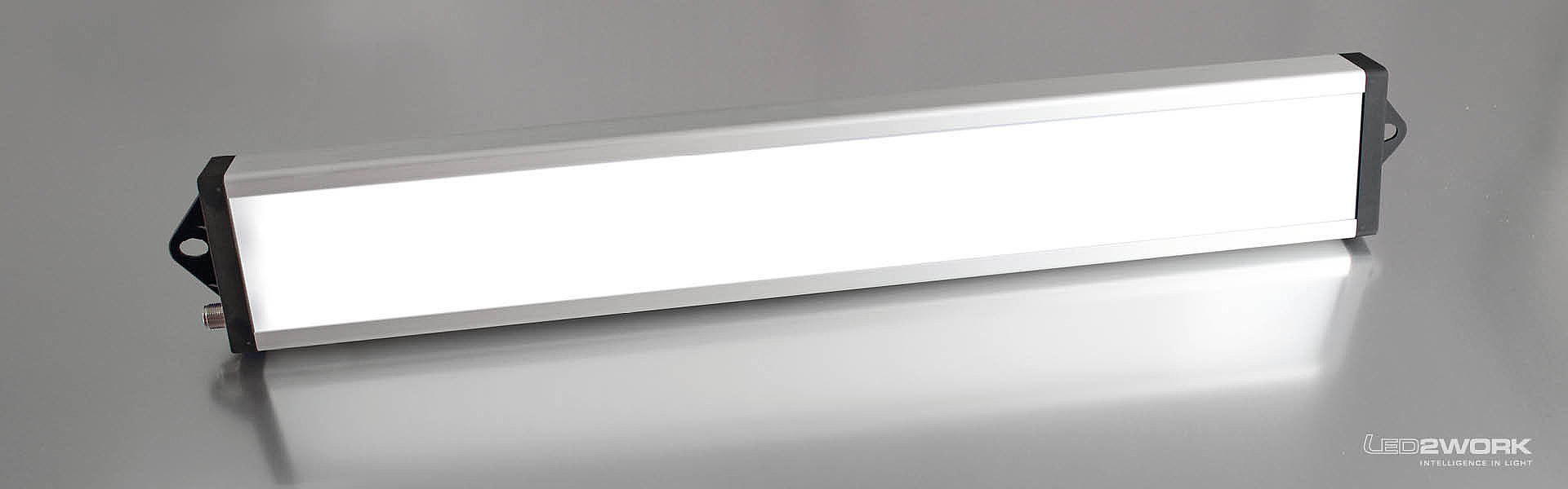 Illustrazione dell'apparecchio LED per applicazioni e sistemi di illuminazione LED e dell'apparecchio LED di segnalazione UNILED SL RGB-W di LED2WORK
